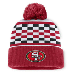 San Francisco 49ers Women's End Zone Cuffed Knit Hat with Pom - Scarlet - Fanatics