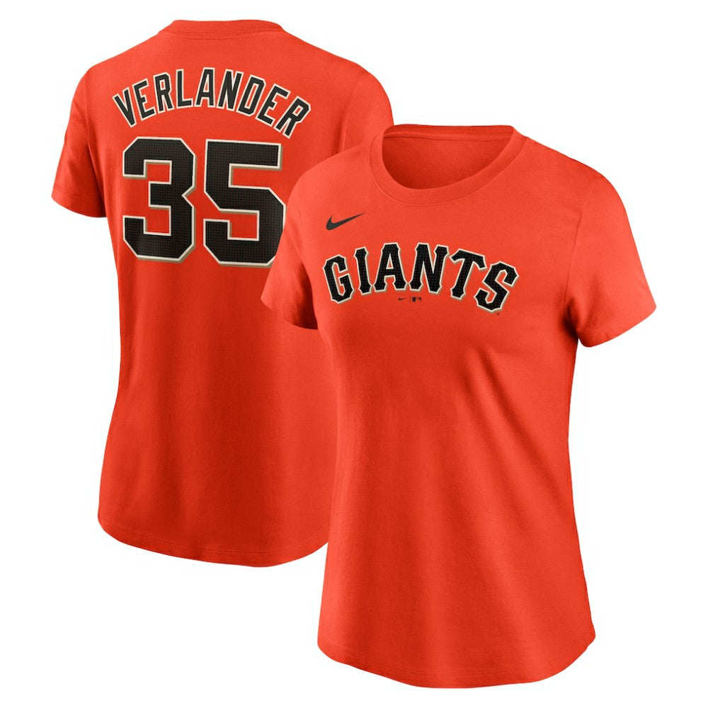 Justin Verlander San Francisco Giants Nike Women's Cooperstown Collection Fuse Name & Number T-Shirt Outlet
