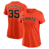 Justin Verlander San Francisco Giants Nike Women's Cooperstown Collection Fuse Name & Number T-Shirt Outlet