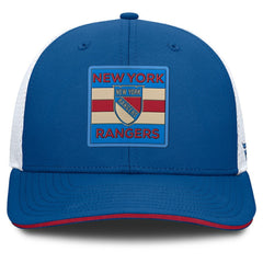 New York Rangers Fanatics Centennial Authentic Pro Structured Trucker Adjustable Hat - Blue/White | Fanatics near me