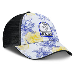 Los Angeles Rams Tropical Adjustable Trucker Hat - White/Black - Fanatics