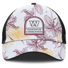 Washington Commanders Tropical Adjustable Trucker Hat - White/Black - Fanatics