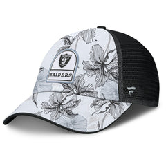 Las Vegas Raiders Tropical Adjustable Trucker Hat - White/Black - Fanatics