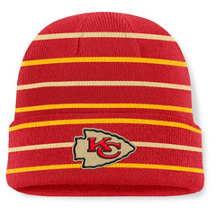 Kansas City Chiefs Throwback Yard Lines Cuffed Knit Hat - Red - Fanatics