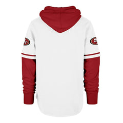 San Francisco 49ers '47 Trifecta Shortstop Pullover Hoodie - White - 47 brand