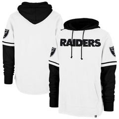 Las Vegas Raiders '47 Trifecta Shortstop Pullover Hoodie - White - 47 brand