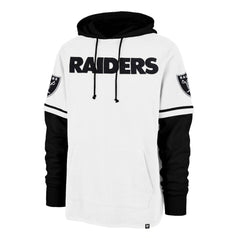 Las Vegas Raiders '47 Trifecta Shortstop Pullover Hoodie - White - 47 brand
