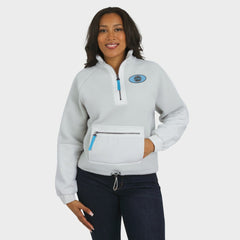 Utah Mammoth WEAR by Erin Andrews Women's Polar Fleece Quarter-Zip Jacket - Gray | NHL on sale