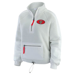 Florida Panthers WEAR by Erin Andrews Women's Polar Fleece Quarter-Zip Jacket - Gray | NHL sale