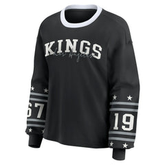 Los Angeles Kings WEAR by Erin Andrews Women's Long-Sleeve Sport T-Shirt - Black | NHL discount