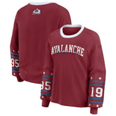 Colorado Avalanche WEAR by Erin Andrews Women's Long-Sleeve Sport T-Shirt - Burgundy | NHL near me