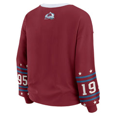 Colorado Avalanche WEAR by Erin Andrews Women's Long-Sleeve Sport T-Shirt - Burgundy | NHL near me