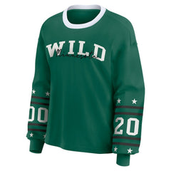 Minnesota Wild WEAR by Erin Andrews Women's Long-Sleeve Sport T-Shirt - Green | NHL sale