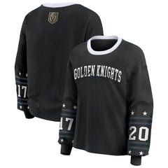 Vegas Golden Knights WEAR by Erin Andrews Women's Long-Sleeve Sport T-Shirt - Black | NHL online