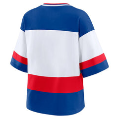 New York Rangers WEAR by Erin Andrews Women's Jersey Style Tee - Blue/White | NHL online