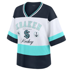 Seattle Kraken WEAR by Erin Andrews Women's Jersey Style Tee - Black/White | NHL sale