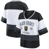 Vegas Golden Knights WEAR by Erin Andrews Women's Jersey Style Tee - Black/White | NHL online