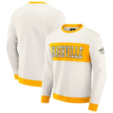 Nashville Predators Darius Rucker Collection by Fanatics Colorblock Pullover Sweatshirt - Cream | Fanatics Lifestyle