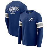 Tampa Bay Lightning Darius Rucker Collection by Fanatics Waffle-Knit Raglan Long Sleeve Henley T-Shirt - Navy | Fanatics sale