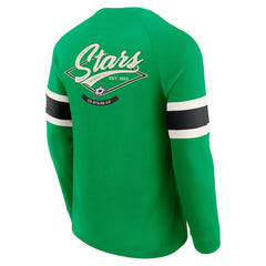 Dallas Stars Darius Rucker Collection by Fanatics Waffle-Knit Raglan Long Sleeve Henley T-Shirt - Green | Fanatics Lifestyle
