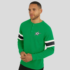 Dallas Stars Darius Rucker Collection by Fanatics Waffle-Knit Raglan Long Sleeve Henley T-Shirt - Green | Fanatics Lifestyle