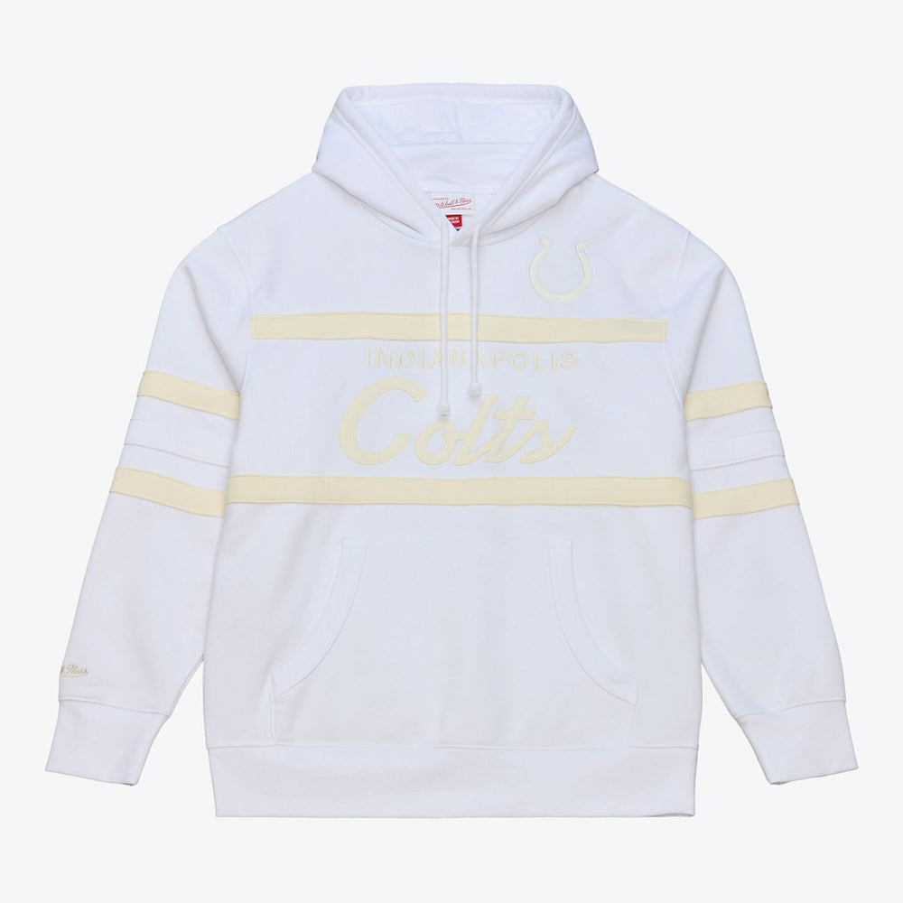 Indianapolis Colts Head Coach White Out Edition Hoodie - White - Mitchell & Ness