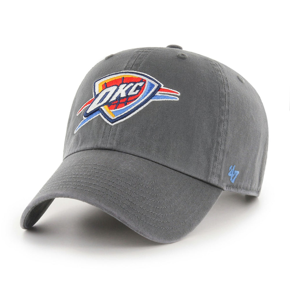 47 brand Oklahoma City Thunder '47 Core Logo Clean Up Adjustable Hat Charcoal