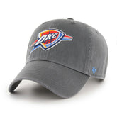 47 brand Oklahoma City Thunder '47 Core Logo Clean Up Adjustable Hat Charcoal