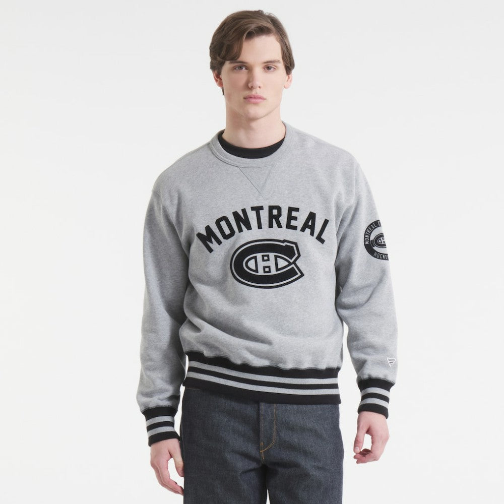 Montreal Canadiens Todd Snyder by Fanatics Relaxed Canadian Fleece Crew - Athletic Heather Gray | Fanatics online