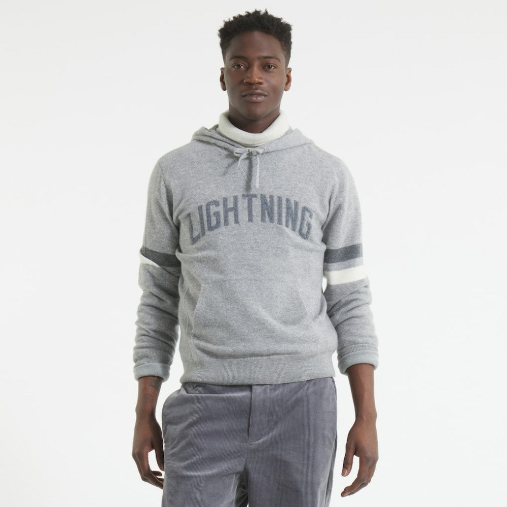 Tampa Bay Lightning Todd Snyder by Fanatics Cashmere Hooded Sweater - Athletic Heather Gray | Fanatics on sale