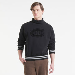 Montreal Canadiens Todd Snyder by Fanatics Relaxed Canadian Fleece Turtleneck - Black | Fanatics online