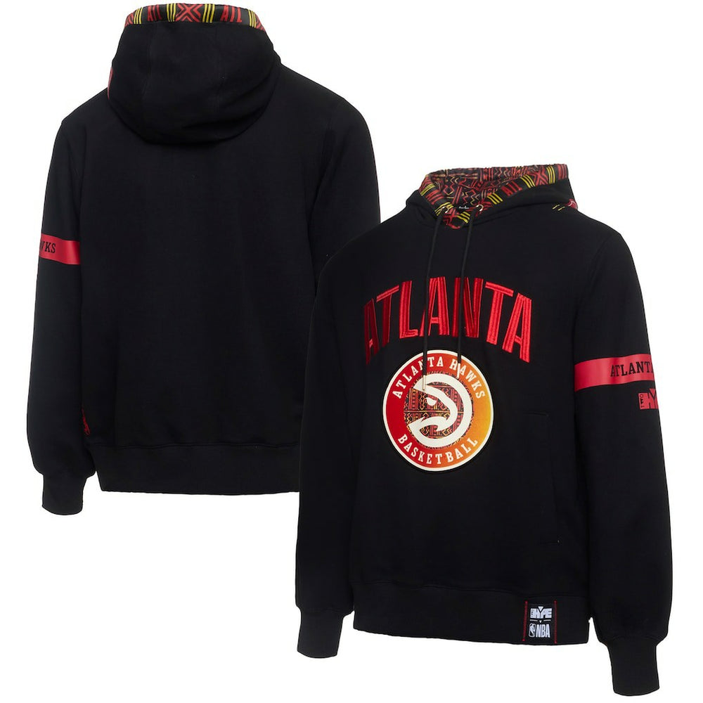 Atlanta Hawks NBA x Two Hype Culture & Hoops Collection Premium Pullover Hoodie - Black