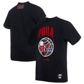 Philadelphia 76ers NBA x Two Hype Culture & Hoops Collection Premium T-Shirt - Black