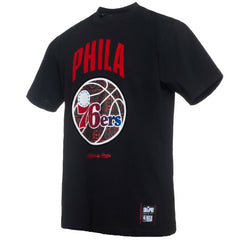 Philadelphia 76ers NBA x Two Hype Culture & Hoops Collection Premium T-Shirt - Black