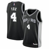 Nike De'Aaron Fox San Antonio Spurs Youth Swingman Jersey Icon Edition Black