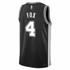 Nike De'Aaron Fox San Antonio Spurs Youth Swingman Jersey Icon Edition Black