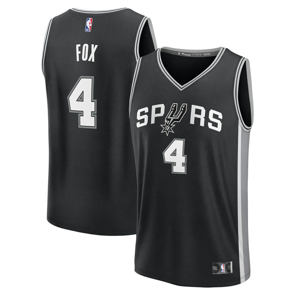 Fanatics De'Aaron Fox San Antonio Spurs Youth Fast Break Replica Player Jersey Icon Edition Black
