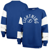 Tampa Bay Lightning '47 Women's Eephus Barred Pullover Sweatshirt - Blue | 47 brand Lifestyle