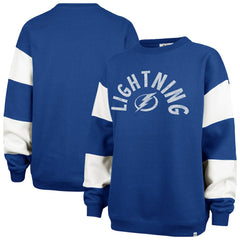 Tampa Bay Lightning '47 Women's Eephus Barred Pullover Sweatshirt - Blue | 47 brand Lifestyle