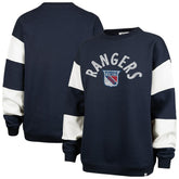 New York Rangers '47 Women's Eephus Barred Pullover Sweatshirt - Navy | 47 brand Lifestyle