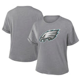 Philadelphia Eagles Women's Tribute Tri-Blend Boxy T-Shirt - Heather Gray - Fanatics