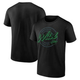 Minnesota Wild Color Block Puck T-Shirt - Black | NHL Clearance