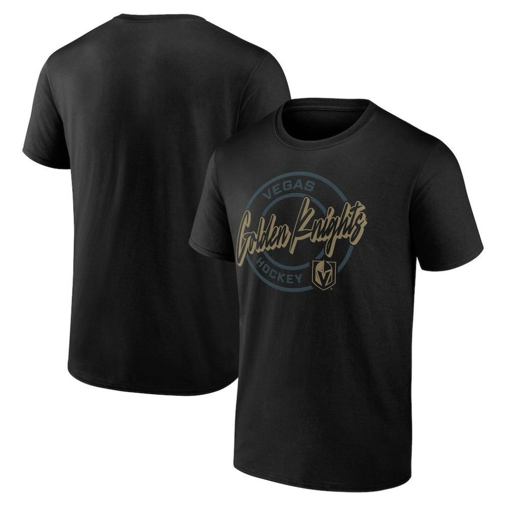 Vegas Golden Knights Color Block Puck T-Shirt - Black | NHL near me