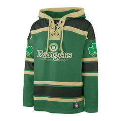 New York Rangers '47 St. Patrick's Day McLucky Superior Lacer Pullover Hoodie - Kelly Green | 47 brand on sale