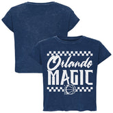 Orlando Magic Sportiqe Unisex Rock & Roll Collection Gwen Premium Mineral Wash Cropped T-Shirt Blue