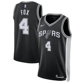 Nike De'Aaron Fox San Antonio Spurs Unisex Swingman Player Jersey Icon Edition Black