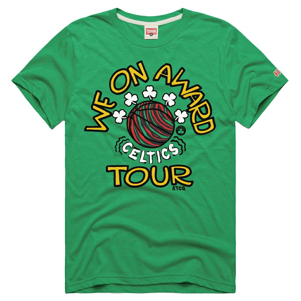 Boston Celtics Homage A Tribe Called Quest x NBA We On Award Tour T-Shirt Green