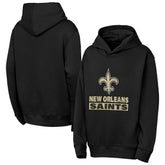 New Orleans Saints Outerstuff Youth Back to Basics Hoodie - Black - NFL