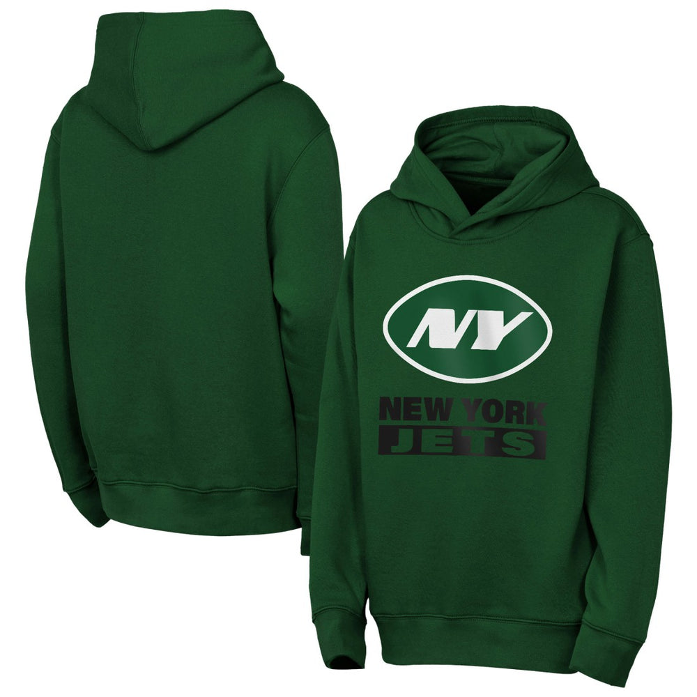 New York Jets Outerstuff Youth Back to Basics Hoodie - Green - NFL