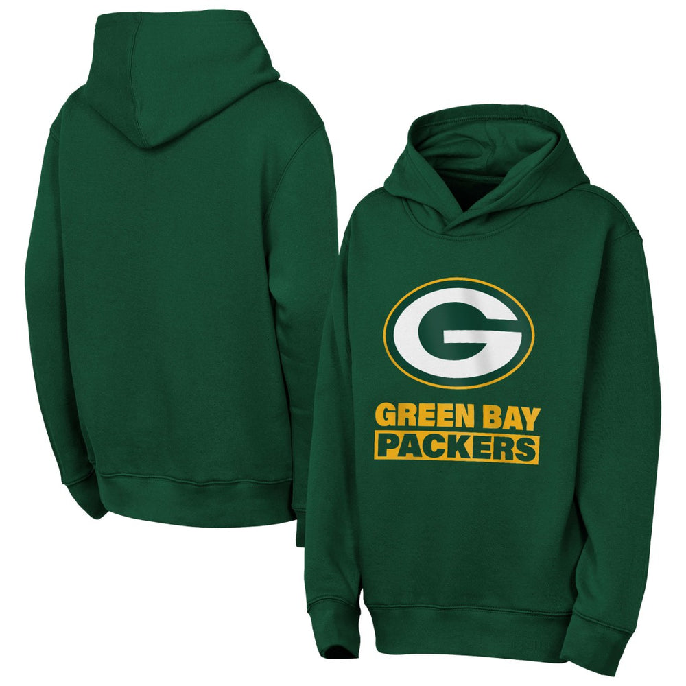 Green Bay Packers Outerstuff Youth Back to Basics Hoodie - Green - NFL